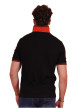 Thumbnail Polo en coton noir uni pourvu d'une coupe droite et d'un col boutonné - Image 2