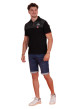 Thumbnail Polo en coton noir uni pourvu d'une coupe droite et d'un col boutonné - Image 3