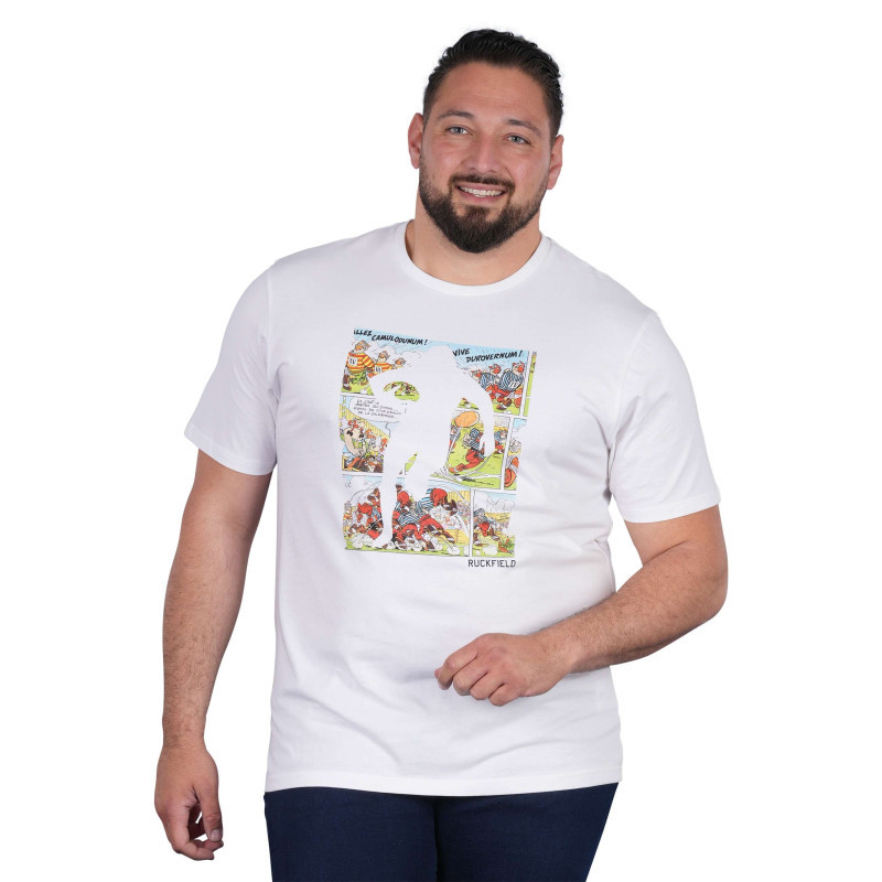 Ruckfield - T-shirt En Coton Biologique Blanc Uni Pourvu D'une Coupe Droite - Blanc Ruckfield - T-shirt En Coton Biologique Blanc Uni Pourvu D'une Coupe Droite - Blanc