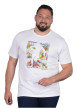 Thumbnail T-shirt en coton biologique blanc uni pourvu d'une coupe droite