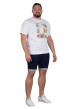Thumbnail T-shirt en coton biologique blanc uni pourvu d'une coupe droite - Image 3
