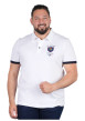 Thumbnail Polo en coton blanc uni pourvu de manches courtes et d'une coupe droite