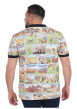 Thumbnail Polo en coton multicolore imprimé pourvu d'un col boutonné et d'une coupe droite - Image 2