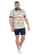 Thumbnail Polo en coton multicolore imprimé pourvu d'un col boutonné et d'une coupe droite - Image 3