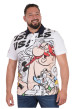 Thumbnail Polo en coton blanc imprimé pourvu d'une coupe droite et d'un col boutonné