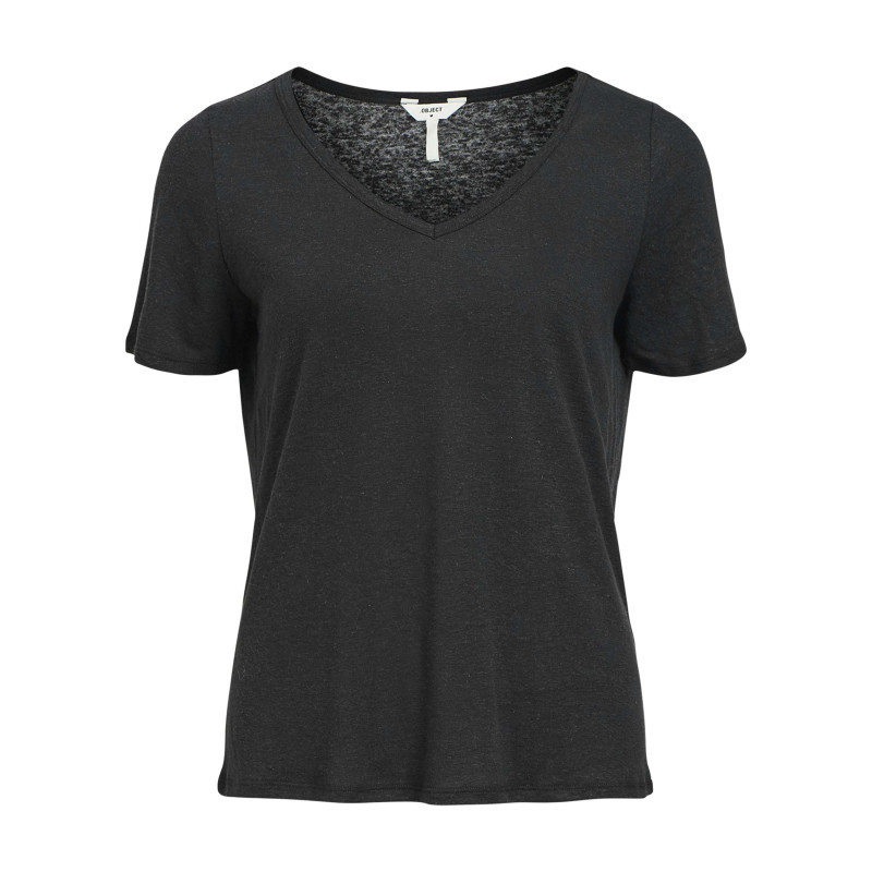 Object - T-shirt Noir Uni Pourvu D'une Coupe Droite Et De Manches Courtes - Noir Object - T-shirt Noir Uni Pourvu D'une Coupe Droite Et De Manches Courtes - Noir