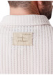 Thumbnail Chemise en coton mélangé écrue unie pourvue d'un col chemise - Image 8
