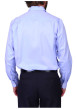 Thumbnail Chemise en coton bleu ciel unie avec une coupe droite et un col à revers - Image 2