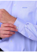 Thumbnail Chemise en coton bleu ciel unie avec une coupe droite et un col à revers - Image 3