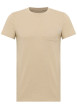 Thumbnail T-shirt en coton beige uni pourvu d'une poche plaquée sur le coeur