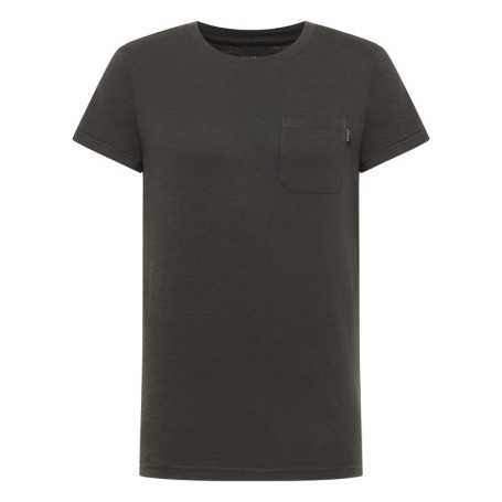T-shirt en coton noir uni pourvu d'une poche...