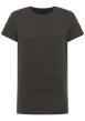 Thumbnail T-shirt en coton noir uni pourvu d'une poche plaquée sur le coeur
