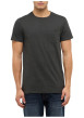 Thumbnail T-shirt en coton noir uni pourvu d'une poche plaquée sur le coeur - Image 3
