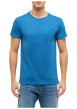 Thumbnail T-shirt en coton bleu uni pourvu d'une poche plaquée sur le coeur - Image 3