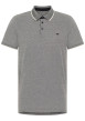 Thumbnail Polo en coton anthracite uni pourvu d'un col boutonné et d'une coupe droite