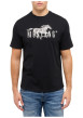 Thumbnail T-shirt en coton noir uni à manches courtes pourvu d'un col rond - Image 4