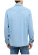 Thumbnail Chemise en jean en coton bleue unie avec une coupe droite et un col français - Image 4
