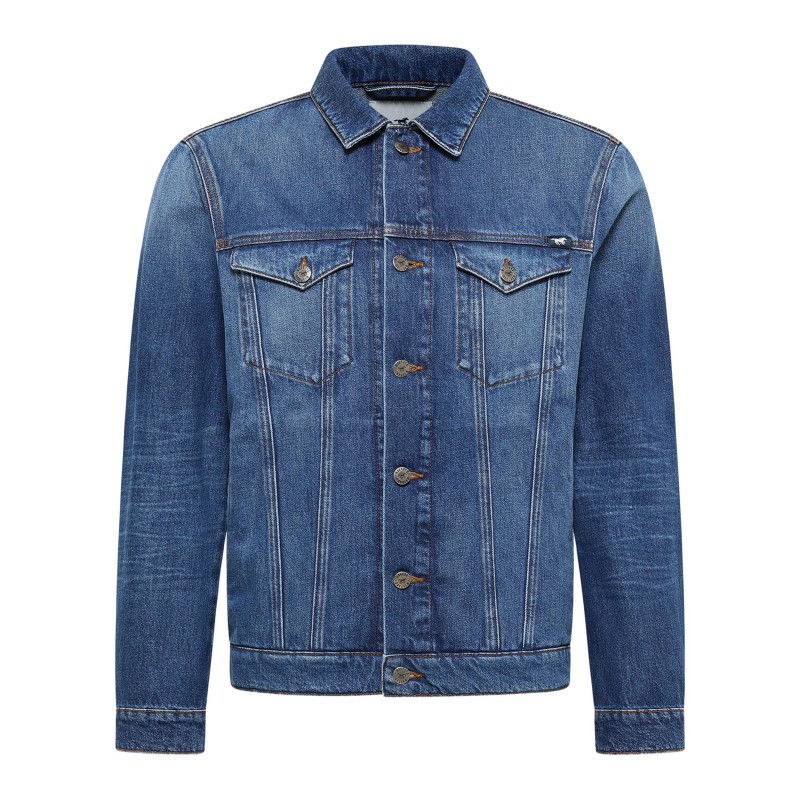 Mustang - Blouson En Jean En Coton Bleu Délavé Avec Une Coupe Droite Et 2 Poches - Bleu