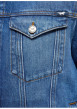 Thumbnail Blouson en jean en coton bleu délavé avec une coupe droite et 2 poches - Image 2