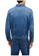Thumbnail Blouson en jean en coton bleu délavé avec une coupe droite et 2 poches - Image 4