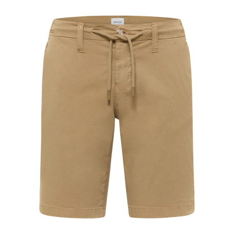 Short chino en coton beige uni avec une coupe...