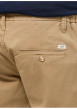 Thumbnail Short chino en coton beige uni avec une coupe droite et 4 poches - Image 2