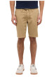 Thumbnail Short chino en coton beige uni avec une coupe droite et 4 poches - Image 3