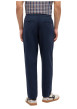 Thumbnail Pantalon chino en coton bleu marine uni avec une coupe droite et 4 poches - Image 4