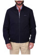 Thumbnail Blouson en coton biologique marine uni avec une coupe droite et un col montant