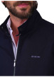 Thumbnail Blouson en coton biologique marine uni avec une coupe droite et un col montant - Image 3