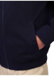 Thumbnail Blouson en coton biologique marine uni avec une coupe droite et un col montant - Image 4