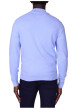 Thumbnail Gilet en coton bleu ciel uni avec une coupe droite et un col montant - Image 2