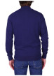 Thumbnail Gilet en coton marine uni avec une coupe droite et un col montant - Image 2