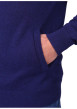 Thumbnail Gilet en coton marine uni avec une coupe droite et un col montant - Image 4