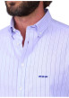 Thumbnail Chemise en coton biologique bleu ciel à rayures avec une coupe droite - Image 3