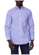 Thumbnail Chemise en coton biologique bleue à motifs floraux avec une coupe droite
