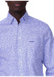 Thumbnail Chemise en coton biologique bleue à motifs floraux avec une coupe droite - Image 3