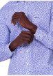 Thumbnail Chemise en coton biologique bleue à motifs floraux avec une coupe droite - Image 4