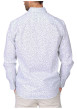 Thumbnail Chemise en coton blanche à motifs avec une coupe droite et un col à revers - Image 2