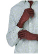 Thumbnail Chemise verte en coton biologique à motifs floraux avec une coupe droite - Image 4