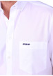 Thumbnail Chemise en coton blanche unie avec une coupe droite et un col à revers - Image 3