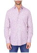 Thumbnail Chemise en coton biologique taupe à motifs floraux avec une coupe droite