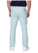 Thumbnail Pantalon chino vert d'eau uni avec une coupe ajustée à zip et à bouton - Image 2