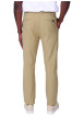 Thumbnail Pantalon chino beige uni avec une coupe ajustée à zip et à bouton - Image 2