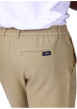 Thumbnail Pantalon chino beige uni avec une coupe ajustée à zip et à bouton - Image 3