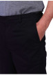 Thumbnail Pantalon chino en coton noir uni avec une coupe ajustée et une taille élastiquée - Image 4