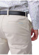 Thumbnail Pantalon chino en coton gris clair uni avec une coupe ajustée - Image 3