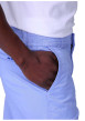 Thumbnail Pantalon chino en coton bleu ciel uni avec une coupe ajustée - Image 3
