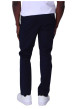 Thumbnail Pantalon chino en coton bleu marine uni avec une coupe ajustée - Image 2