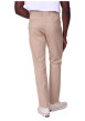 Thumbnail Pantalon chino en coton beige avec une coupe ajustée et une taille élastiquée - Image 2